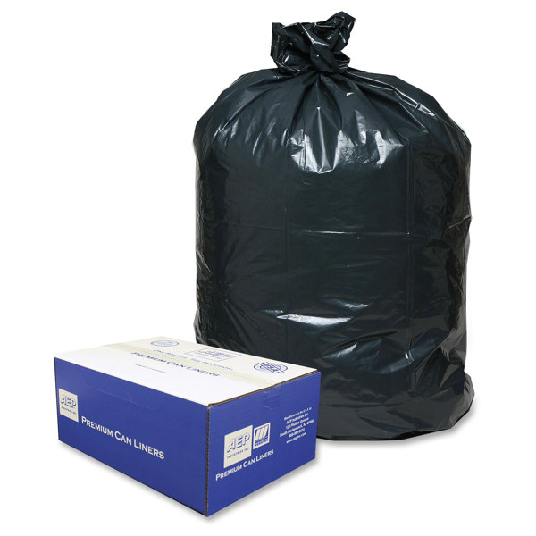 WEBSTER INDUSTRIESOpaque Linear Low Density 60Gal Trash Bags, 100